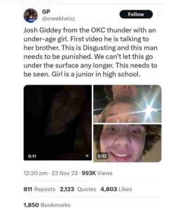 josh giddey leaks|Footage of Josh Giddey with allegedly underage girl goes